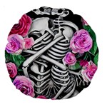 Floral Skeletons Large 18  Premium Round Cushions