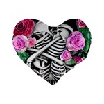 Floral Skeletons Standard 16  Premium Heart Shape Cushions