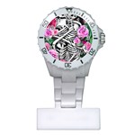 Floral Skeletons Plastic Nurses Watch