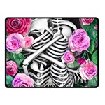 Floral Skeletons Fleece Blanket (Small)