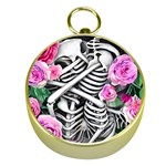 Floral Skeletons Gold Compasses