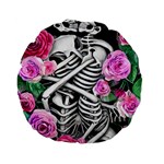 Floral Skeletons Standard 15  Premium Flano Round Cushions