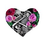 Floral Skeletons Standard 16  Premium Flano Heart Shape Cushions