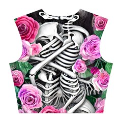 Floral Skeletons Cotton Crop Top from ArtsNow.com Back