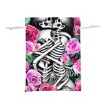 Floral Skeletons Lightweight Drawstring Pouch (M)