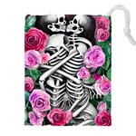 Floral Skeletons Drawstring Pouch (4XL)