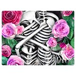 Floral Skeletons Premium Plush Fleece Blanket (Extra Small)