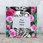 Floral Skeletons White Box Photo Frame 4  x 6 