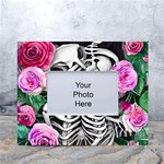 Floral Skeletons White Tabletop Photo Frame 4 x6 