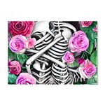 Floral Skeletons Crystal Sticker (A4)