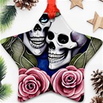 Skulls and Flowers Ornament (Star)