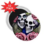 Skulls and Flowers 2.25  Magnets (10 pack) 