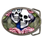 Skulls and Flowers Belt Buckles