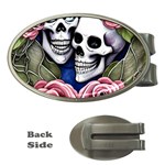 Skulls and Flowers Money Clips (Oval) 