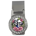 Skulls and Flowers Money Clips (CZ) 