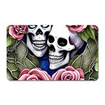 Skulls and Flowers Magnet (Rectangular)