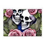 Skulls and Flowers Sticker A4 (10 pack)