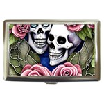 Skulls and Flowers Cigarette Money Case