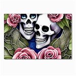 Skulls and Flowers Postcard 4 x 6  (Pkg of 10)