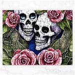 Skulls and Flowers Rectangular Jigsaw Puzzl