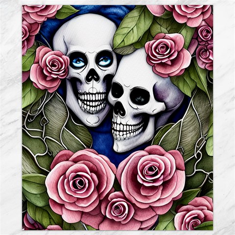 Skulls and Flowers Canvas 8  x 10  from ArtsNow.com 8.15 x9.66  Canvas - 1