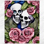 Skulls and Flowers Canvas 11  x 14 