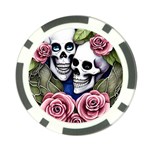 Skulls and Flowers Poker Chip Card Guard