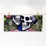 Skulls and Flowers Hand Towel