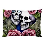 Skulls and Flowers Pillow Case
