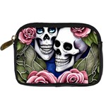 Skulls and Flowers Digital Camera Leather Case