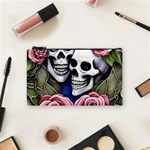 Skulls and Flowers Cosmetic Bag (Small)