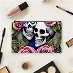 Skulls and Flowers Cosmetic Bag (Medium)