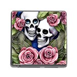 Skulls and Flowers Memory Card Reader (Square 5 Slot)