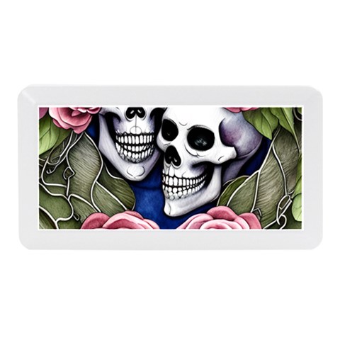 Skulls and Flowers Memory Card Reader (Mini) from ArtsNow.com Front