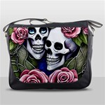 Skulls and Flowers Messenger Bag