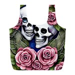 Skulls and Flowers Full Print Recycle Bag (L)