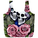 Skulls and Flowers Full Print Recycle Bag (XL)