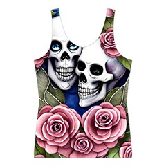 Skulls and Flowers Sport Tank Top  from ArtsNow.com Front