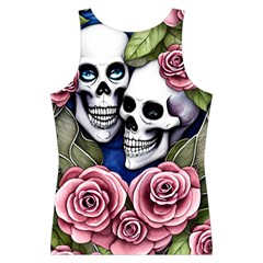 Skulls and Flowers Sport Tank Top  from ArtsNow.com Back