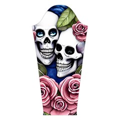 Skulls and Flowers Long Sleeve Velvet V Left Sleeve