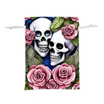 Skulls and Flowers Lightweight Drawstring Pouch (M)