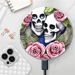 Skulls and Flowers Wireless Fast Charger(White)