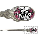 black and white rose sugar skull Letter Opener