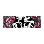 black and white rose sugar skull Sticker (Bumper)