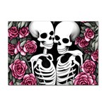 black and white rose sugar skull Sticker A4 (10 pack)