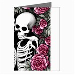 black and white rose sugar skull Greeting Cards (Pkg of 8)