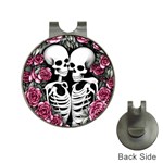 black and white rose sugar skull Hat Clips with Golf Markers