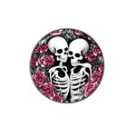 black and white rose sugar skull Hat Clip Ball Marker (4 pack)