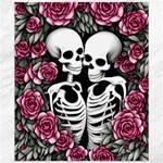 black and white rose sugar skull Canvas 20  x 24 