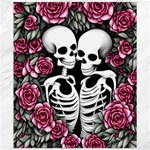 black and white rose sugar skull Canvas 20  x 24 